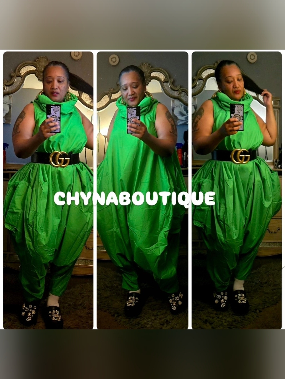 Green Balloon Jumpsuit